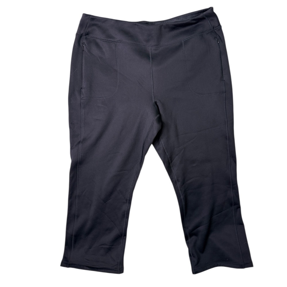 Lands‎ End Womens Black Fleece Lined Active Pants Plus 2X 20W-22W HA210182-4XR